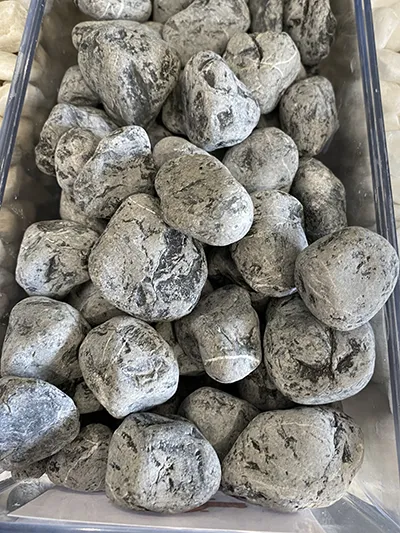 Charcoal bagged pebbles 40-60mm Charcoal bagged pebbles 40-60mm